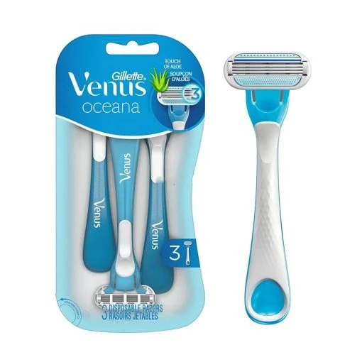Gillette Venus Oceana Women’s Disposable 3 Blade Razors -3 Piece